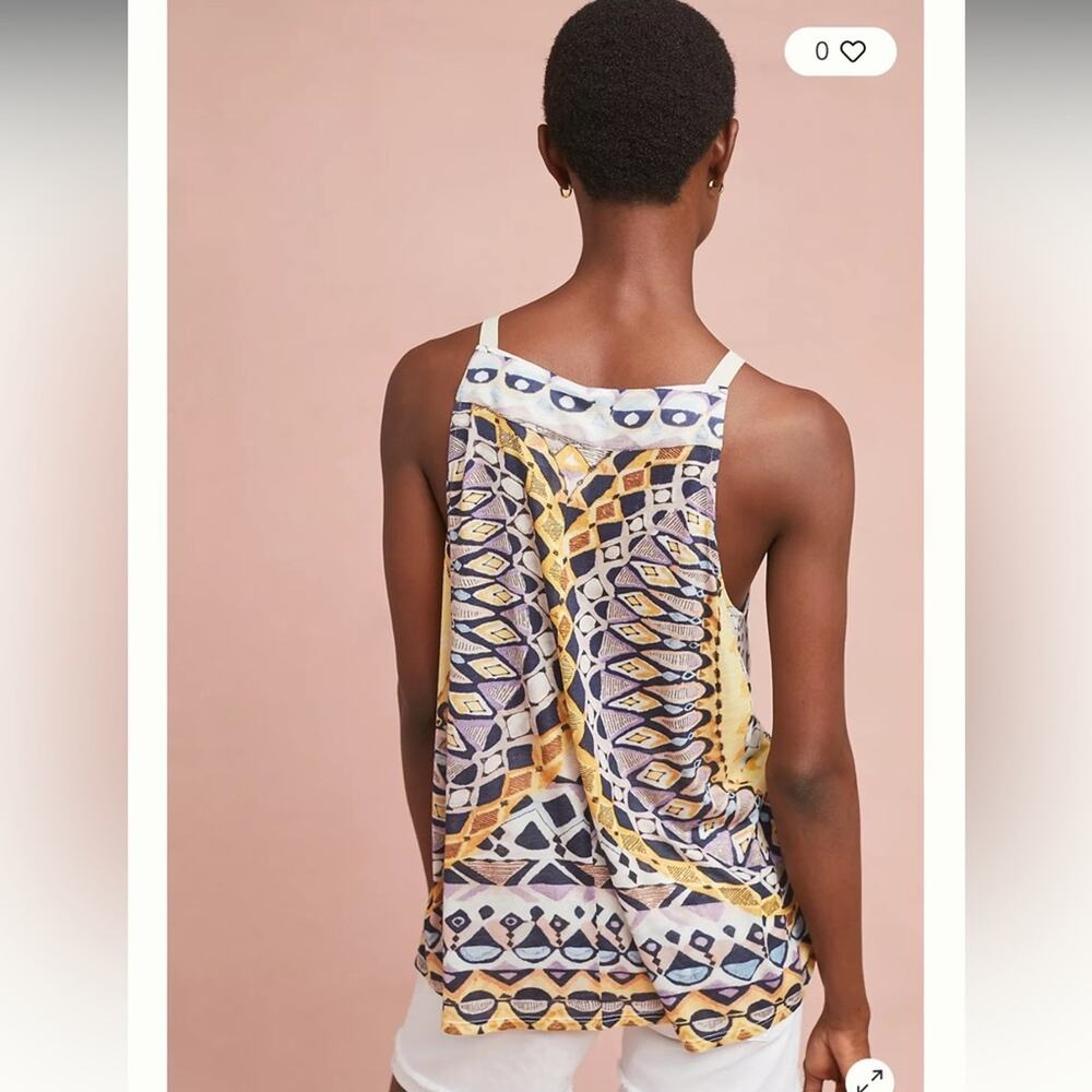 One September | Anthropologie Strathmere Printed Tank Size XS - Picture 3 of 9